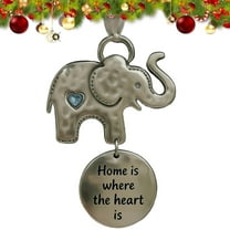 Metal Elephant Friendship Christmas Ornament - Inspirational Quote Decor for Christmas Tree, Sentimental Holiday Gift for Friends, Durable Metal Ornament for Home Decor, 5.9*3.34in, B