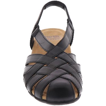Earth Origins Blakely Black Leather Gladiator Sandals – Women’s Comfort Sandal