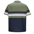 thumbnail image 5 of pstuiky Mangas cortas para hombre, Blusa informal de manga corta con cuello vuelto y botones con costuras a rayas para hombre camisas casuales para hombre m, 5 of 5