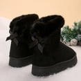thumbnail image 5 of New Bow-knot Snow Boots Winter Plus Velvet Warm Thick-soled Ankle Boots For Women Simple Daily Leisure Cotton Shoes, 5 of 6