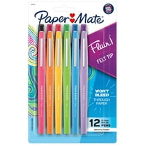 Paper Mate Flair Felt Tip Pens, Medium Point (0.7mm), Assorted Colors, 12 Count