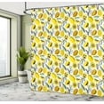 thumbnail image 4 of Ambesonne Lemon Shower Curtain, Simplified Citrus Ornament, 69"Wx70"L, Earth Yellow Pale Green, 4 of 4