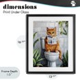 thumbnail image 4 of Stupell Industries Eclectic Orange Cat Reading Paper Black Framed Print Under Glass, 13 x 16, by The Prints Vibe, 4 of 8
