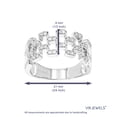 thumbnail image 3 of Vir Jewels 1/3 CTTW Lab Grown Diamond Wedding Band in Sterling Silver Female Adult, 3 of 5