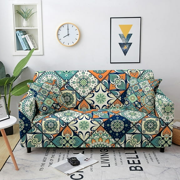 Mandala Sofa Slipcovers Elastic Sofa Cover for Living Room Couch Cover Stretch Sectional Corner Sofa Covers 1/2/3/4 Seaters
