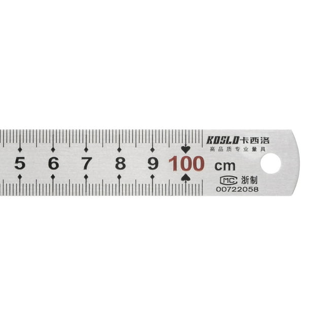 Unique Bargains Stainless Steel Ruler, 40' Metal Rulers 0.75' Wide Metric Graduation