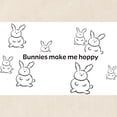 thumbnail image 2 of CafePress - Bunnies Make Me Hoppy Tote Bag - Unisex Canvas Tote Bag, Beige, 1-Piece, 2 of 7