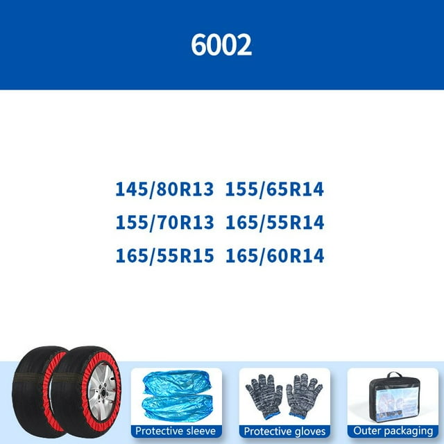BUYISI 2Pcs Anti-Skid Chains Car Wheel Tire Chain Snow Socks Winter 6002