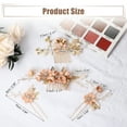thumbnail image 7 of Unique Bargains 4 Pcs Rhinestone Hair Comb Hair Piece for Bride Wedding Flower Side Comb Headpiece Pink, 7 of 7