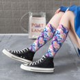 thumbnail image 5 of Rateoe graffiti style Skull flower Pattern Women’s Knee High Crew Socks,Trouser Socks Comfortable, Breathable, Moisture-Wicking and Soft, 5 of 6