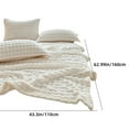 thumbnail image 4 of PRETXORVE Soft Bubble Fleece Blanket Warm and Soft Single Layer Double-sided All-season Solid Color Plush Blanket, 4 of 7
