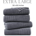thumbnail image 7 of Casa Platino Bath Towels Set - 4-Pack Soft & Absorbent 100% Cotton Towels for Home, Spa, Gym & Travel - Cool Grey, 7 of 7