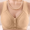 thumbnail image 2 of PEASKJP Sports Bra Plus Size Non Padded Wirefree Workout Bra Bounce Control, Beige 48, 2 of 4