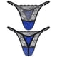 thumbnail image 3 of Ropa interior de satén Sissy para hombre, bragas de retazos de encaje transparente, tanga con cintura elástica, tanga con espalda en T, calzoncillos con suspensorio de tiro bajo, 3 of 5
