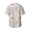 thumbnail image 5 of Uemuo Animals In Tribe Pattern Cotton Linen Short Sleeve Shirts,Casual Lightweight Button Down Shirts,Vacation Beach Summer Tops-3X-Large, 5 of 7