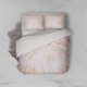 thumbnail image 2 of 3D tonos rosa, jaspeado Juego de cama Funda de edredón Funda de edredón, fundas de almohada, 2 of 5
