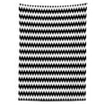 thumbnail image 3 of Ambesonne Chevron Tablecloth Rectangular Table Cover, Zigzags Black and White, 52"x70", Black White, 3 of 4