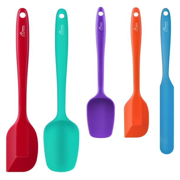 Juego de espátulas de goma de silicona HOTEC, altamente resistentes al calor, sin BPA