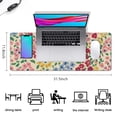 thumbnail image 5 of Long Mouse Pads for Desk,Pioneer Flower Floral Print Pattern Desk Mats on Top Of Desks, Desk Mouse Pad Extra Large with 3mm Non-Slip Base and Stitched Edge for Gaming,Office,Work,Home 31.5"x11.8", 5 of 6