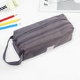 thumbnail image 3 of Hariumiu Stationery Bag Pencil Bag with Zipper Large Capacity Double Layer Wear Resistant Makeup Brush Pen Pouch Stationery Organizer Pencil Container, 3 of 6