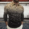 thumbnail image 1 of Blusa y camisa de manga larga con cuello vuelto para hombre, jersey de solapa con cremallera y manga larga, blusa informal estampada para San Valentín, poliéster para hombre, 1 of 5