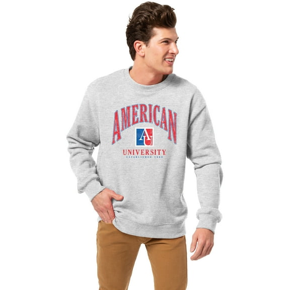 Men's-League Collegiate Wear Heather Gray American University Eagles Essentials 2.0 Pullover Sweatshirt