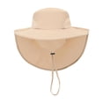 thumbnail image 4 of Sombrero de tapa ancha de ancha adultos portátiles portátiles hombres mujeres sombrero Caqui, 4 of 8