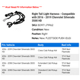 thumbnail image 2 of Right Tail Light Harness - Compatible with 2016 - 2019 Chevy Silverado 3500 HD 2017 2018, 2 of 2