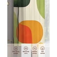 thumbnail image 6 of Abstract Geometric Sheer Curtains 84 Inch Length 2 Panels Set, Green Vintage Art Aesthetic Voile Window Treatment Rod Pocket Curtains Sheers Drapes for Bedroom/Living Room/Kitchen 52"x84"x2, 6 of 7