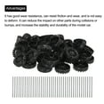 thumbnail image 4 of Uxcell 50pcs Toy Car Wheels, 45mmx12mm Plastic Roll and 2mmx50mm Shaft Round Rod Axles for DIY RC Car Model Part, Black, 4 of 5