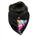thumbnail image 1 of Foulard à Boutons Chauds Hiver en Coton Imprimé Papillon pour Femme, 1 of 3