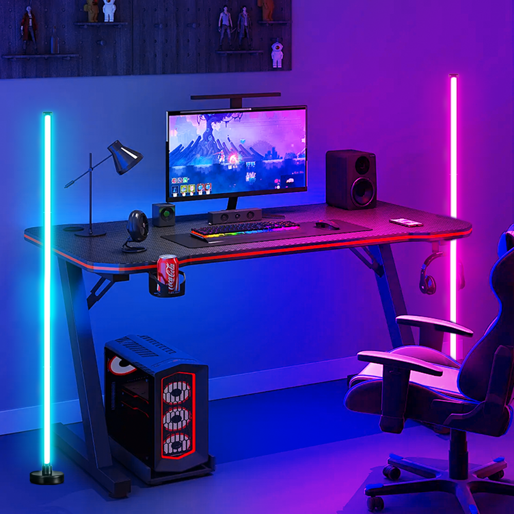 LED Corner Floor Lamp, LED Corner Lamp with App and Remote Control, RGB 16 Million DIY Colors & 68+ Scene, Music Sync, Color Changing Smart Ambient Light for Living Rooms, Bedrooms, and Gaming Rooms