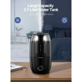 thumbnail image 1 of Humidifiers, Cool Mist Humidifier for Bedroom, 2.7 L/0.7 Gal Baby Humidifier with Adjustable Output, Lasts to 30 Hours, Whisper-Quiet, Auto Off, Filterless Humidifier for Home Office Nursery, 1 of 7