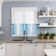 thumbnail image 6 of Kitchen Curtains Set, Sky Blue Ombre Kitchen Curtains and Valances Set, Farmhouse Blue Gradient Aesthetic Rod Pocket Tier Curtains 24 Inch Length for Cafe/Bedroom Windows, 6 of 6
