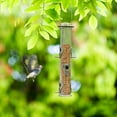 thumbnail image 3 of Urban Deco Metal Bird Feeder Tube Hanging Wild Bird Seed Feeder,Steel Hanger Great for Attracting Birds (Bronze), 3 of 7