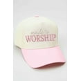 thumbnail image 2 of Made to Worship Five Panel Cap. Womens Truckers Cap, 2 tone hats, Jesus Lover Gifts, Christianity, Christian Apparel, God is Great, Worship, 2 of 5