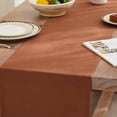 thumbnail image 3 of KKFEN-Rustic Cotton Linen Table Runner, 13x72 Inches Terracota, Farmhouse Style Rust Table Runners 72 Inches Long, Washable Kitchen Dining Table Decoration for Home Party Decor, 3 of 4