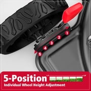 POWERSMART 18 Gas Push Lawn Mower with 144cc 4-Cycle OHV Engine,2-in-1 with Mulch and Side-Discharge, 5-Position Height