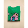 thumbnail image 3 of Cat W Globe Rave Style Sweatshirt Women -Image by Shutterstock, Female Small, 3 of 4