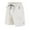 White, variant on Dagugfen Mens Shorts Drawstring Elastic Waist Loose Casual Sports Running Shorts with Zipper Pockets