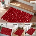 thumbnail image 6 of Valentine's Day Washable Area Rug 2 x 3 ft Modern Romantic White Pink Love Heart Red Buffalo Plaid, Soft Non Slip Rugs Stain Repellent Indoor Felt Carpet for Living Dining Room Bedroom Home Office, 6 of 9
