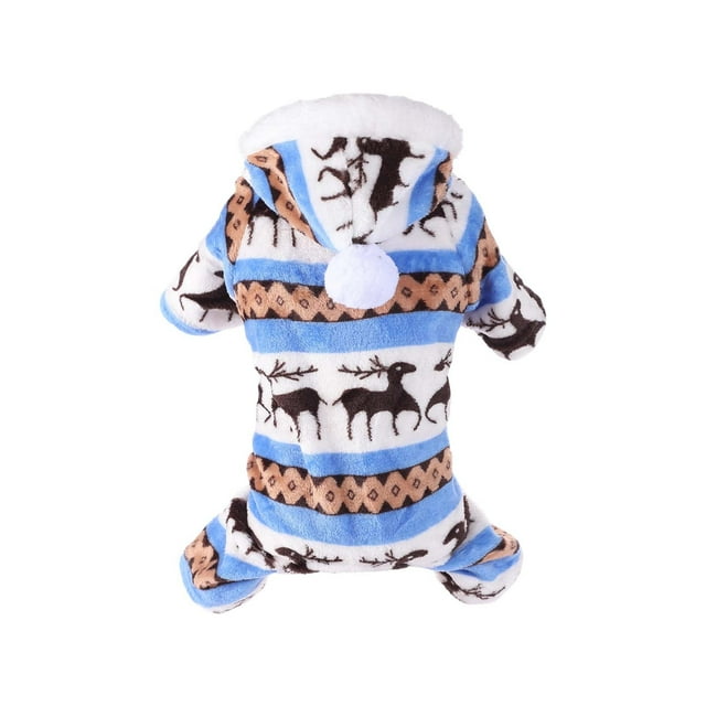 TIELUTT Pajamas for Reindeer Snowflake Hooded Warm Pet Clothes for Small Dogs Female Pet Clothes for Small Dogs Boy Pet Clothes Rack Hanger Pet Clothes Hangers for Small Dogs Pet Clothes for Medium D