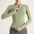 thumbnail image 4 of Womens Workout Jackets Full Zip Slim Fit Solid Lightweight Running Athletic Jackets with Pockets Casual Fashion Yoga Top, 4 of 6