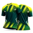 thumbnail image 6 of COSFO Short Sleeve Men T Shirts Brazil Football Mesh Graphic Tees Crew Neck Pullover Relaxed Fit Summer Patriotic Tops, 6 of 7