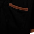 thumbnail image 6 of Men's Waffle Knit Henley T-Shirt Notch V Neck Short Sleeve Casual Summer Beach Top Color Block Breathable Shirt Regular Fit Lightweight Fashion Tee with Pocket, 6 of 9