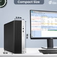 thumbnail image 4 of Restored HP G3 Desktop Computer PC SFF Intel Quad Core i7-6700 Processor, 16GB DDR4 Ram, 1TB SSD, New 22" LED Screen Bto Wi-Fi Windows 10 Pro (Refurbished), 4 of 7