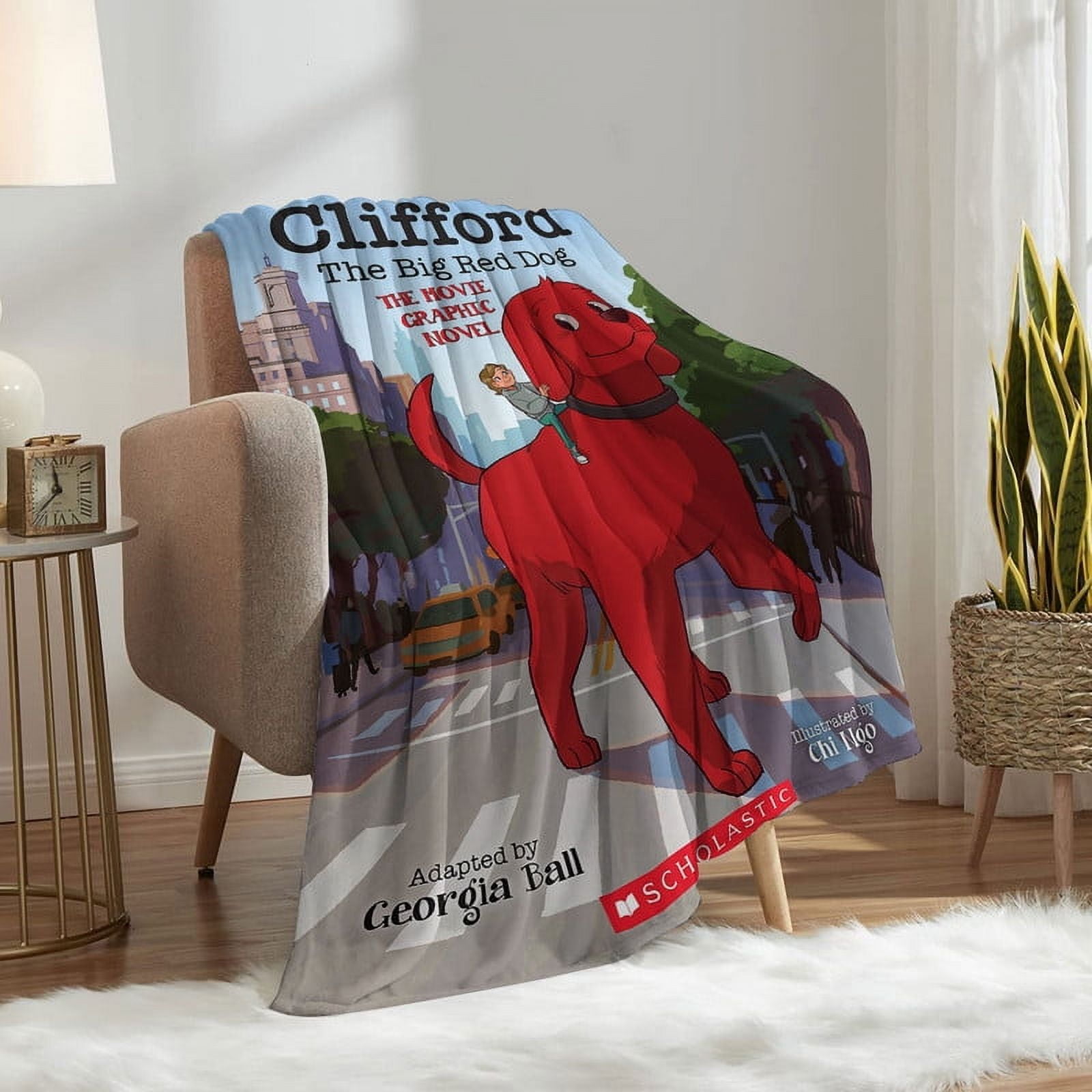 Clifford The Big Red Dog Throw Blanket Gifts for Fans Lover Girls Boys Women Present Hoodie Him Bed 30"x40"
