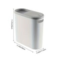 thumbnail image 3 of Kchsji Narrow Space Trash Can with Lid, Slim Design Pressure Activated Open and Soft Close, 10L Capacity for Small Areas, For Bathroom Toilet Kitchen and Living Room Corner, 3 of 6