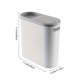 thumbnail image 3 of Cubo de basura de plástico Cubo de basura para espacios estrechos Tapa activada por presión Contenedor sanitario Contenedor de almacenamiento para espacios estrechos de cocina Baño Inodoro Sala de est, 3 of 6