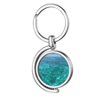 thumbnail image 1 of El agua del océano la ciencia naturaleza foto Rotating keychain Metal Keyring Holder, 1 of 2